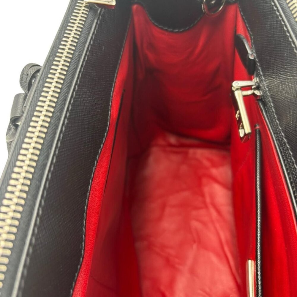 Prada 1 Ba274 2-Way Bag Saffiano Tote Bag Black - Picture 13 of 15